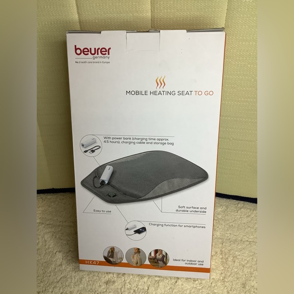 Beurer Germany HK47 MOBILE HEATING BELT TO GO with Power Bank & Storage Bag - Picture 2 of 4